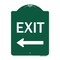 Signmission Exit With Left Arrow Heavy-Gauge Aluminum Architectural Sign, 24" H, 18" L, GW-1824-9843 A-DES-GW-1824-9843 - alternate 1